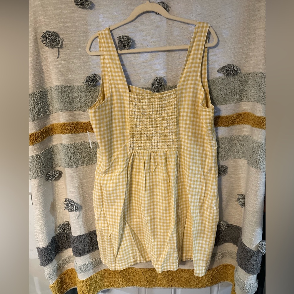 Old Navy Square-Neck Linen-Blend Mini Dress XL - Picture 8 of 9